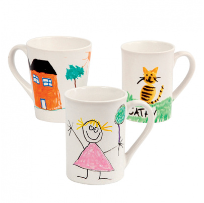 Porcelánový hrnček - kónický, biely