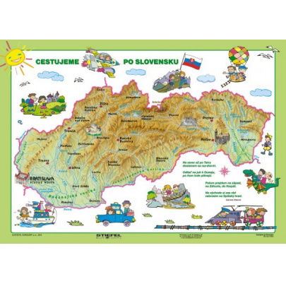 Cestujeme po Slovensku / Detská mapa sveta (A3)