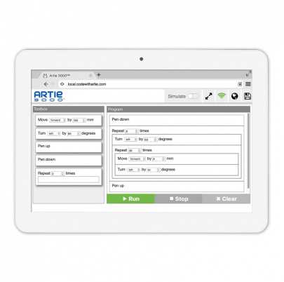 Programovateľný kresliaci robot Artie 3000